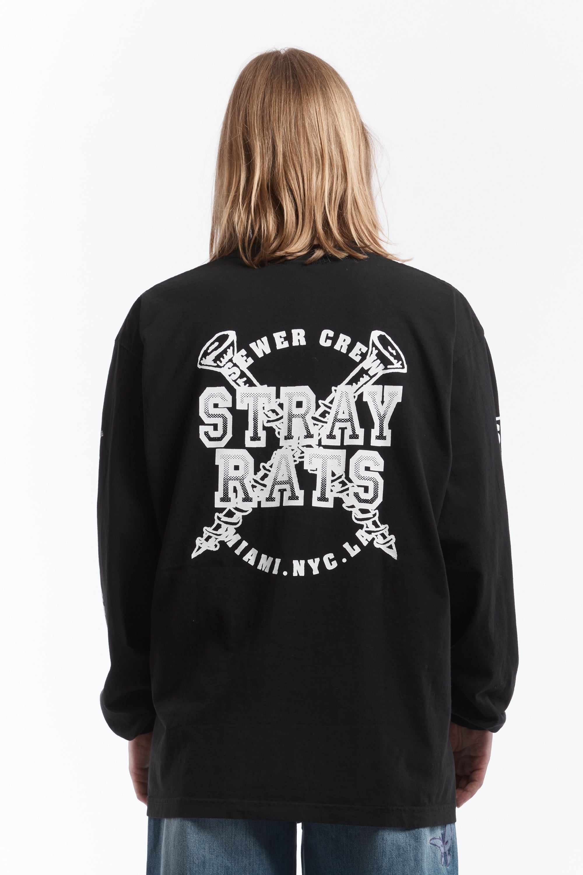 The Sewer Crew L/S Tee Black available online with global shipping, and in PAM Stores Melbourne and Sydney.