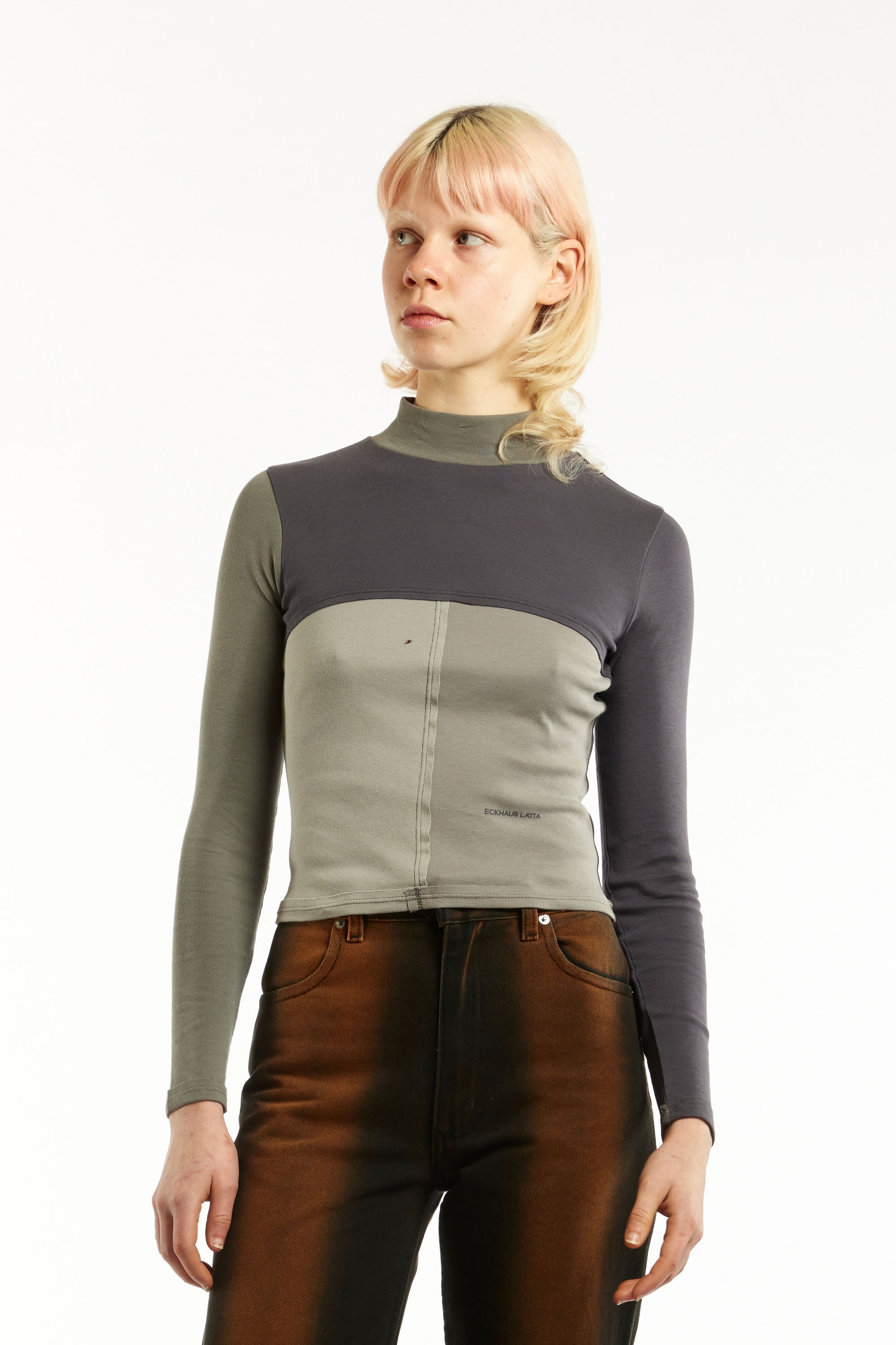 ECKHAUS LATTA LAPPED BABY TURTLENECK TONAL SHADOWS P.A.M