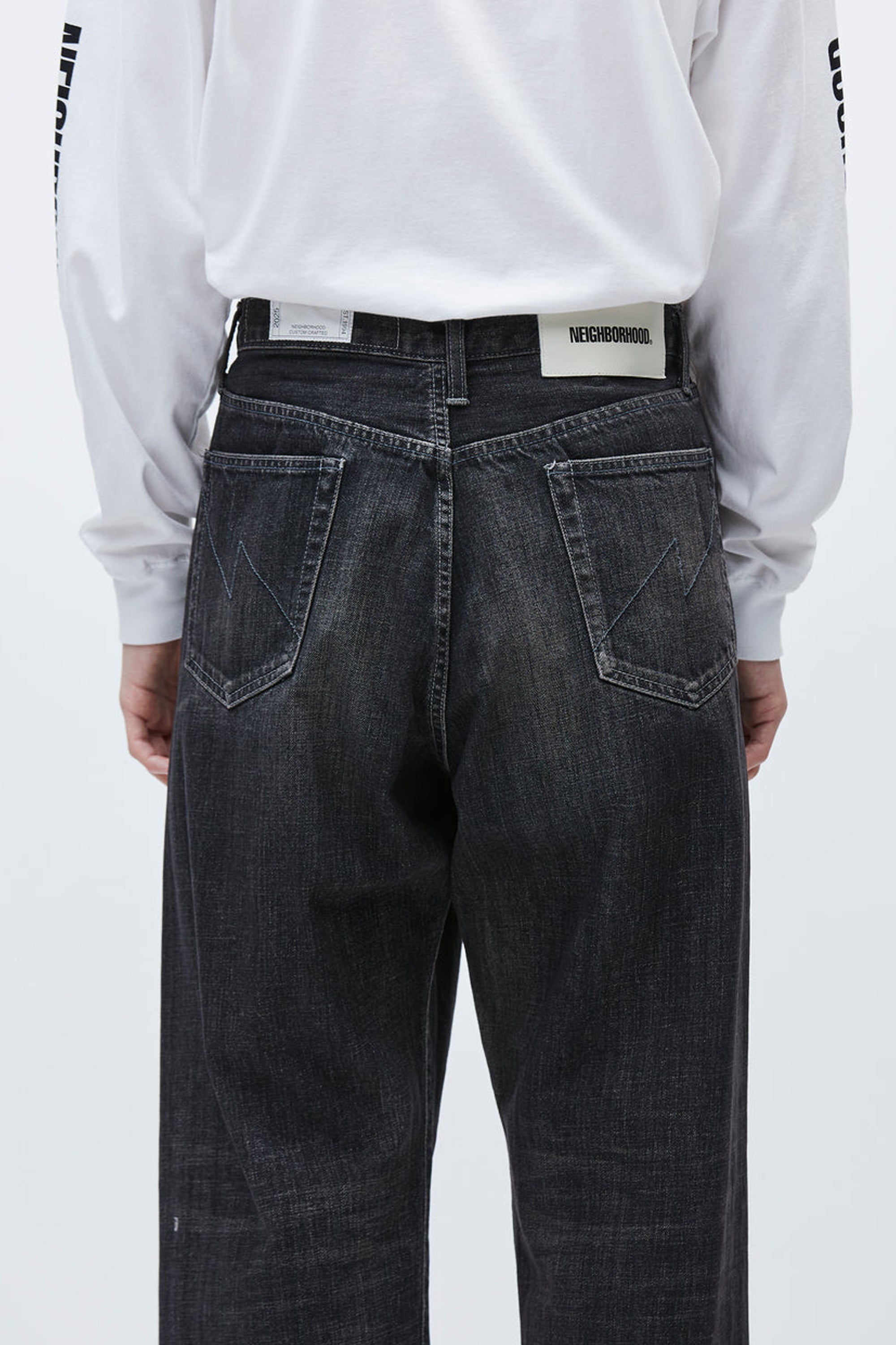 The WASHED DENIM DP / WIDE PANTS BLACK available online with global shipping, and in PAM Stores Melbourne and Sydney.