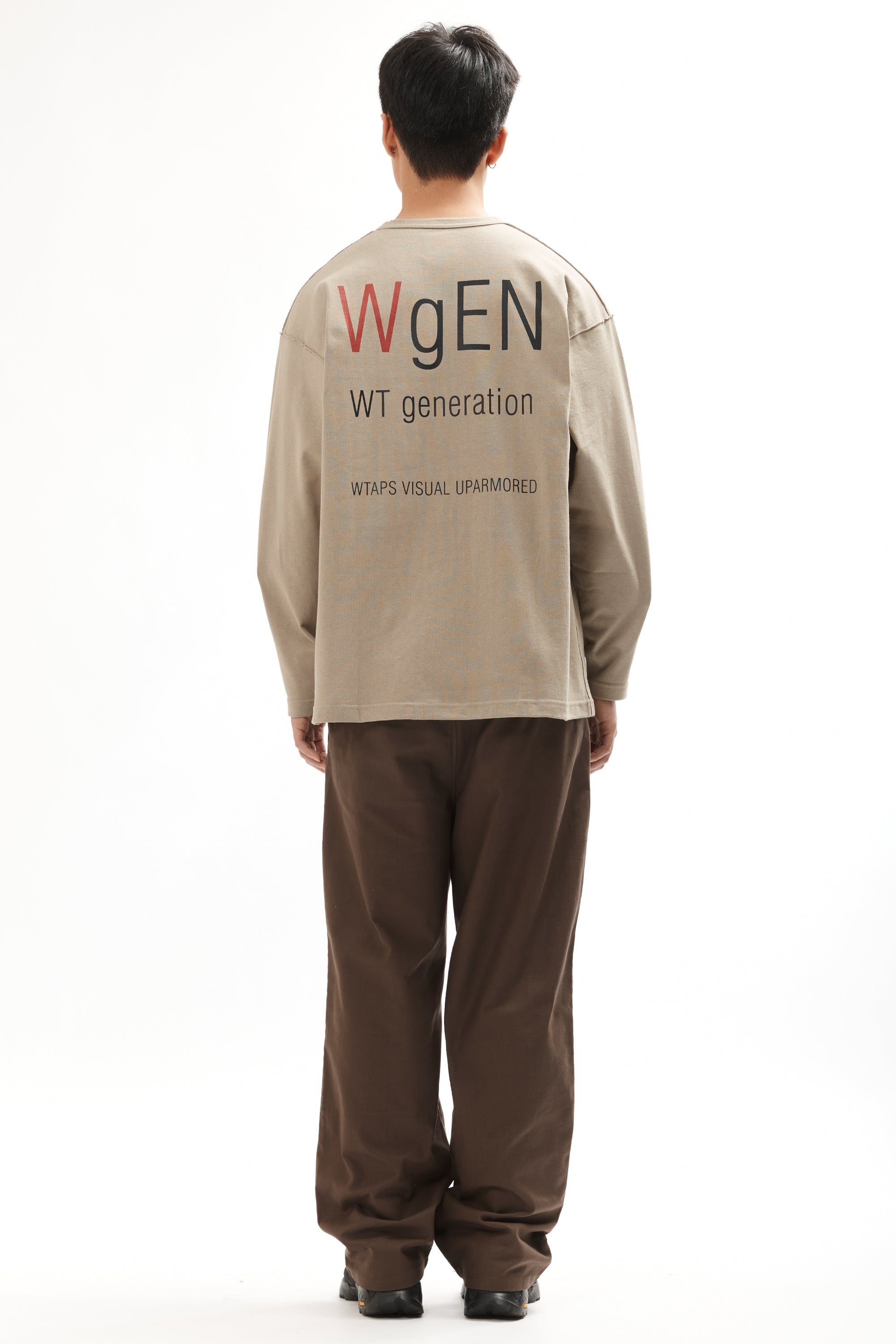 The LIM LS CREWNECK TEE GREIGE available online with global shipping, and in PAM Stores Melbourne and Sydney.