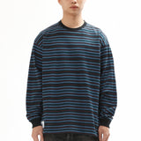 The BDY LS COTTON STIPE CREWNECK TEE PURPLE available online with global shipping, and in PAM Stores Melbourne and Sydney.