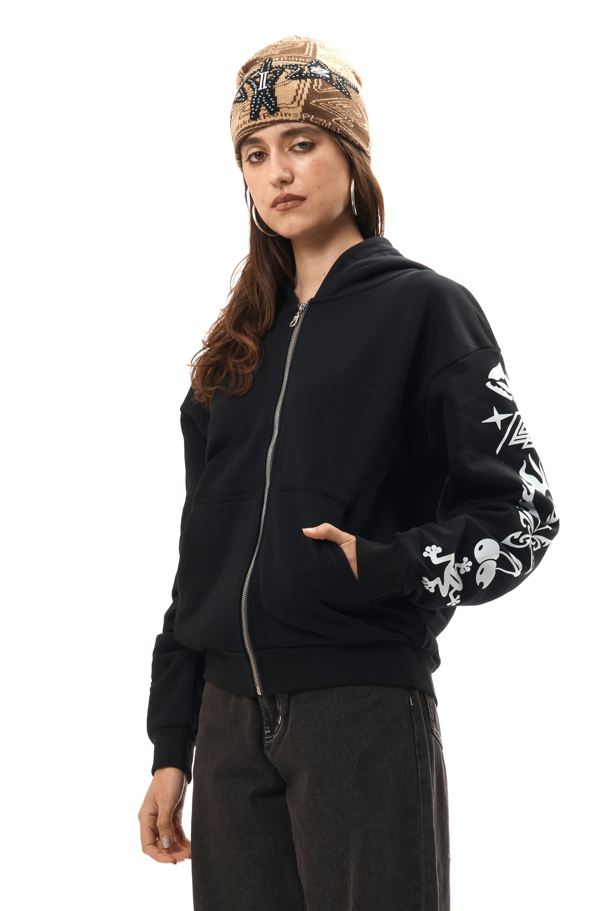 The Elemental Zip-Up Hoodie Black available online with global shipping, and in PAM Stores Melbourne and Sydney.