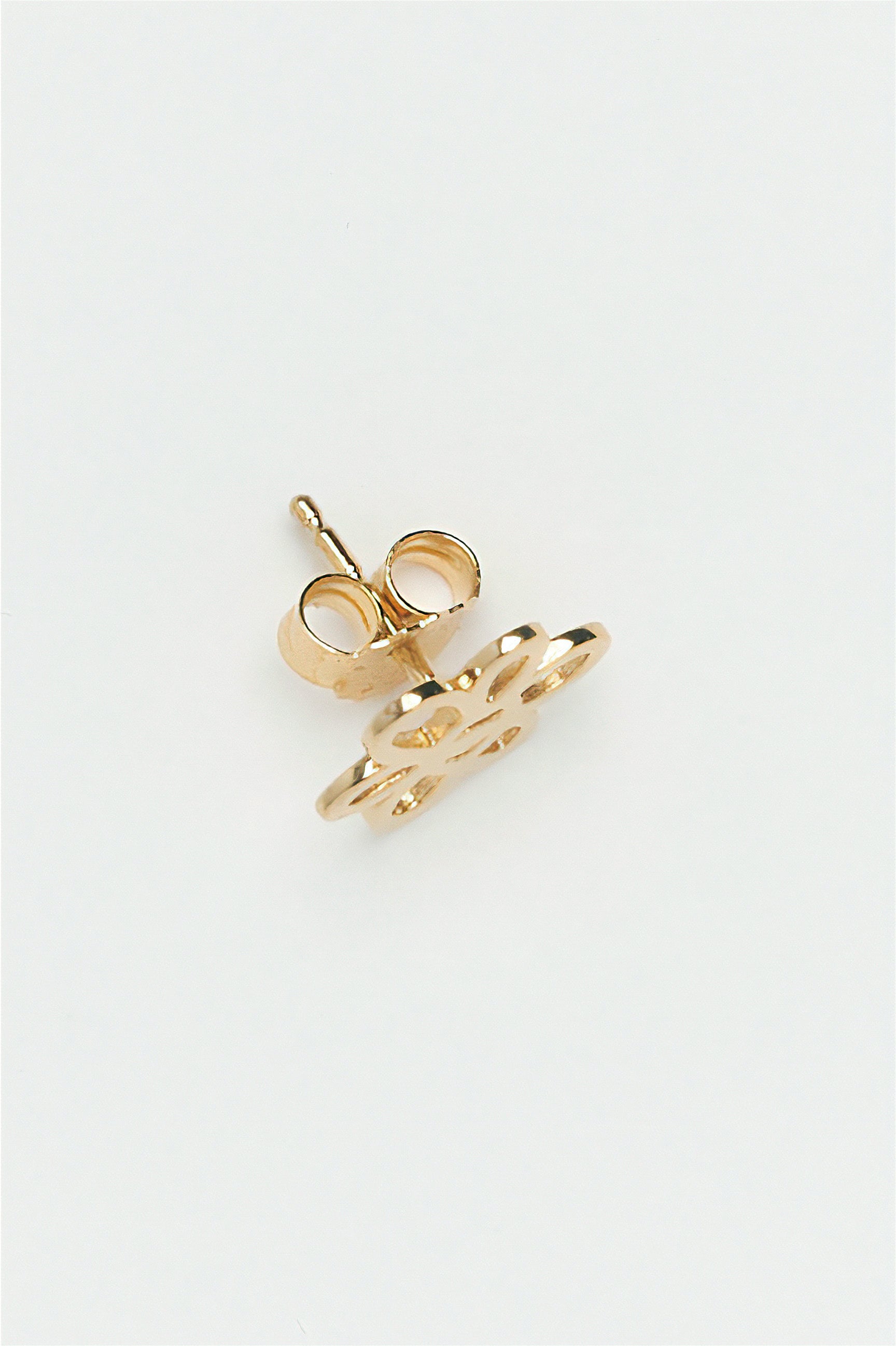 The GATEWAY FRAME GOLD GESTURE STUD EARRING  available online with global shipping, and in PAM Stores Melbourne and Sydney.