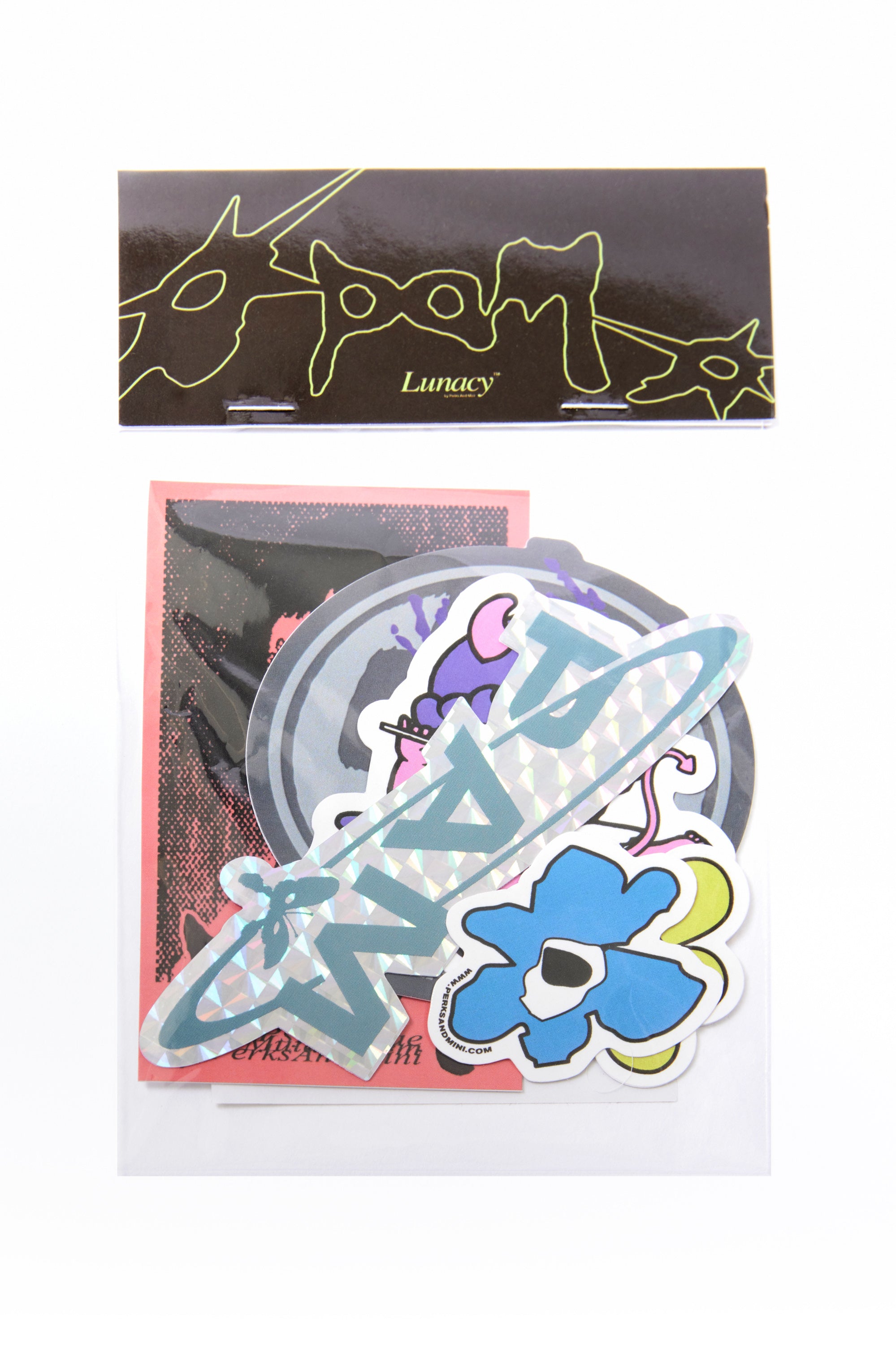 The P.A.M. LUNACY STICKER PACK available online with global shipping, and in PAM Stores Melbourne and Sydney.