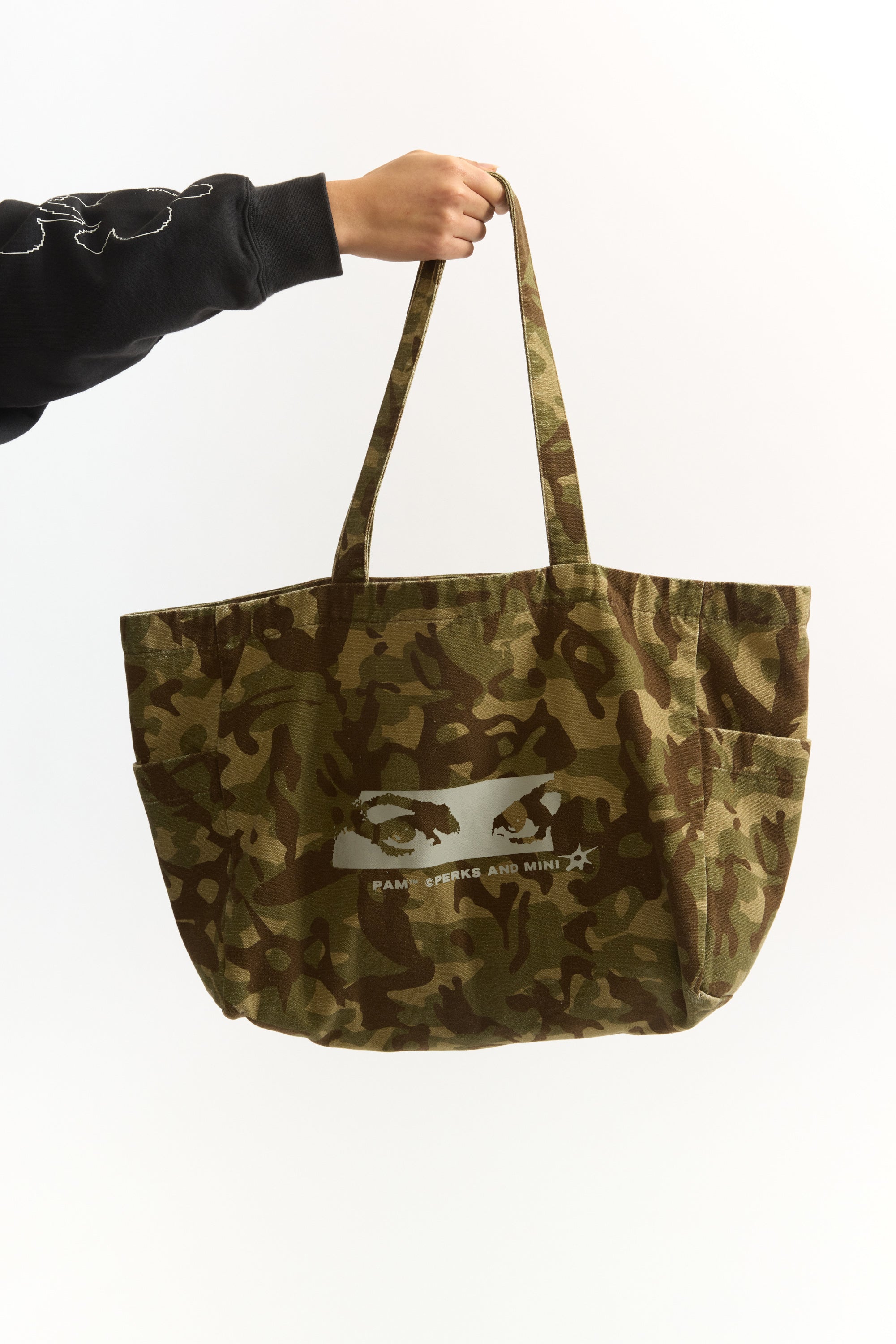 The GARDEN VARIETY CAMO TOTE BAG available online with global shipping, and in PAM Stores Melbourne and Sydney.