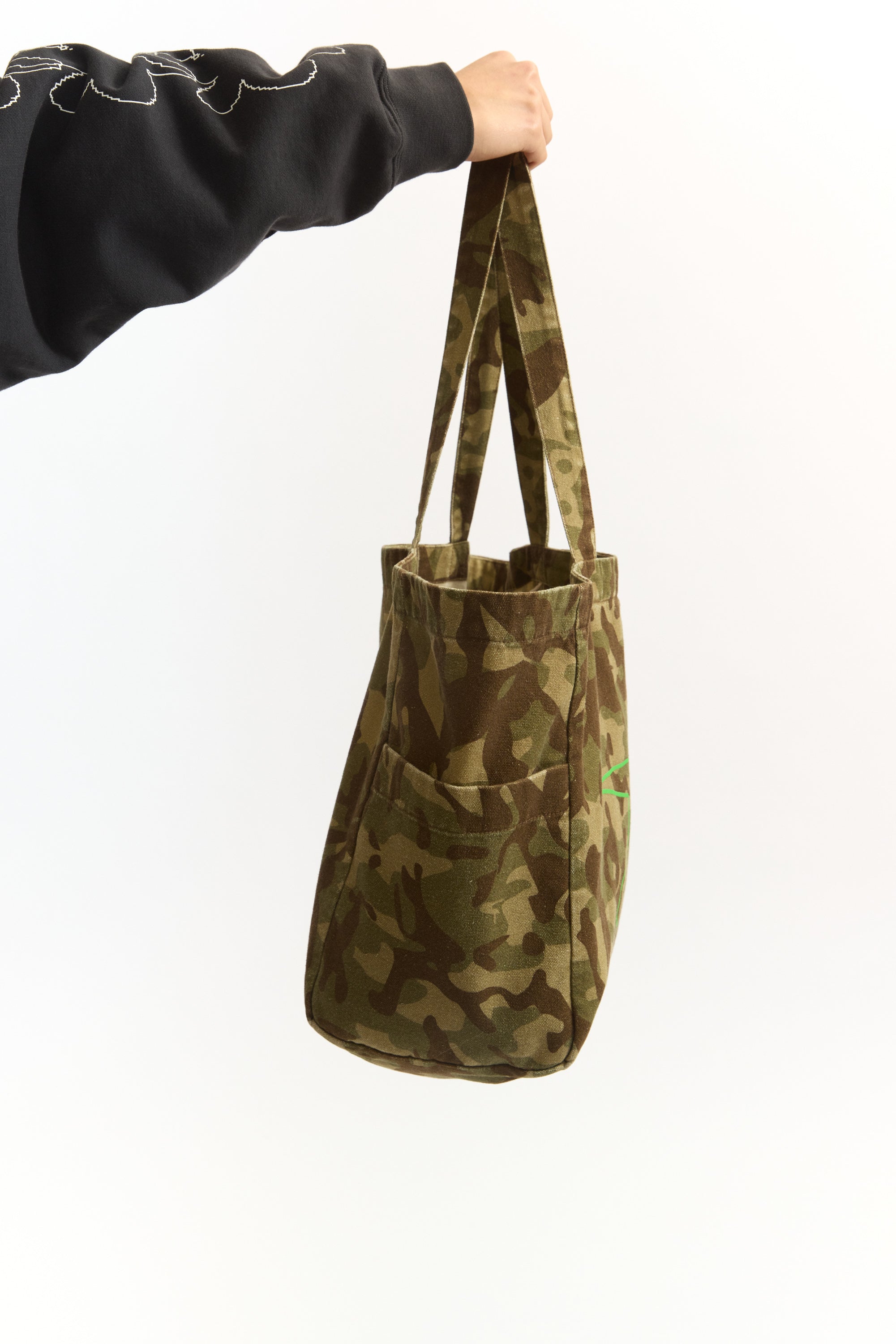 The GARDEN VARIETY CAMO TOTE BAG available online with global shipping, and in PAM Stores Melbourne and Sydney.