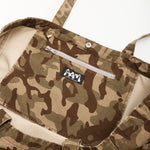 The GARDEN VARIETY CAMO TOTE BAG available online with global shipping, and in PAM Stores Melbourne and Sydney.