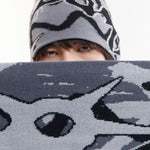The MULTI SHOT URCHIN BONNET SCARF available online with global shipping, and in PAM Stores Melbourne and Sydney.