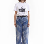The COCO BANDANA OVER PRINT JEANS available online with global shipping, and in PAM Stores Melbourne and Sydney.