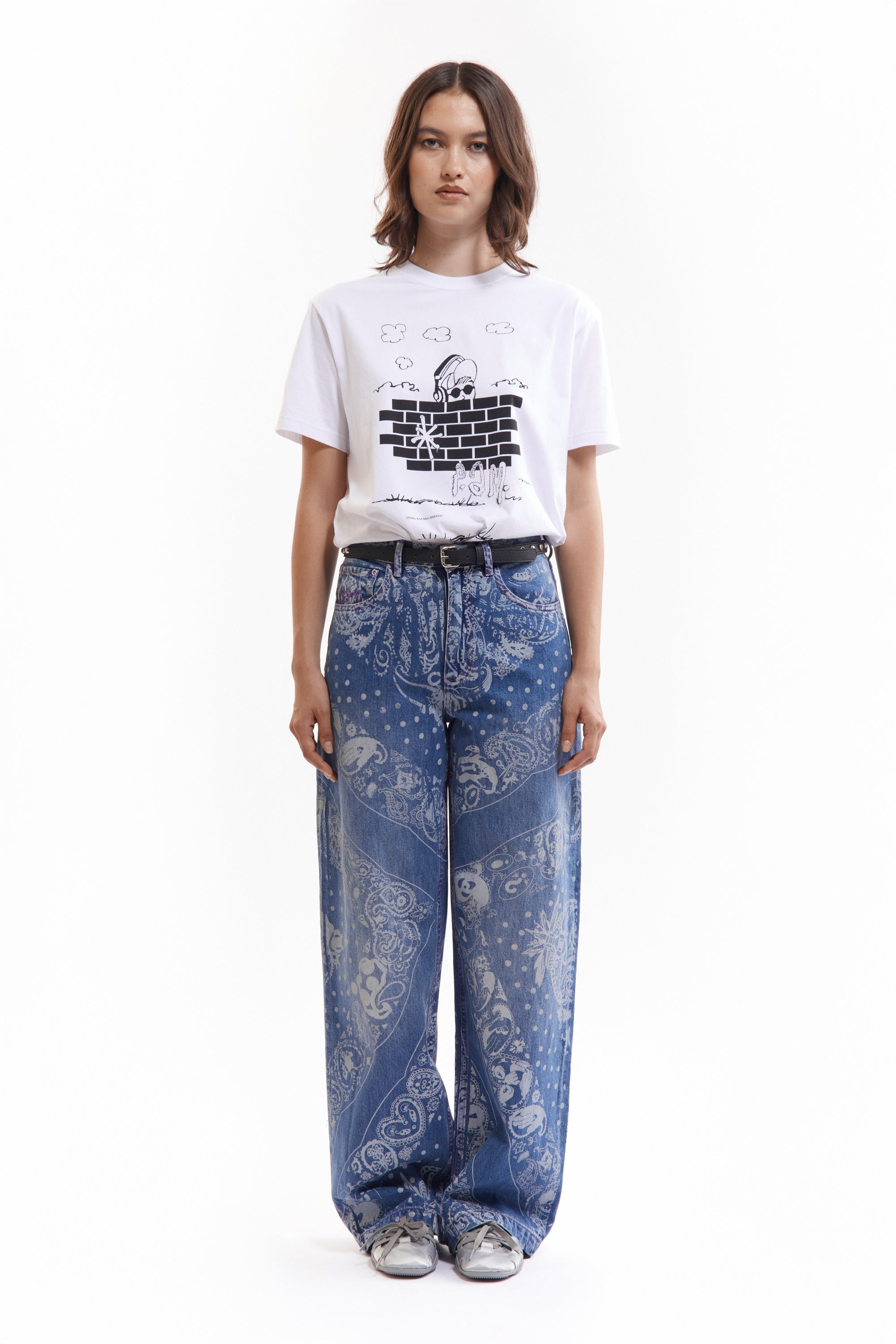 The COCO BANDANA OVER PRINT JEANS available online with global shipping, and in PAM Stores Melbourne and Sydney.