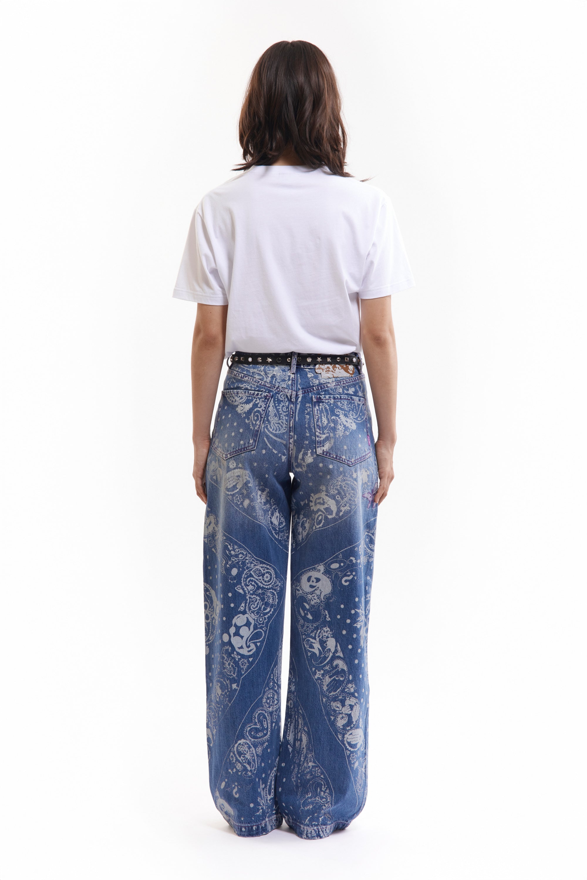 The COCO BANDANA OVER PRINT JEANS available online with global shipping, and in PAM Stores Melbourne and Sydney.