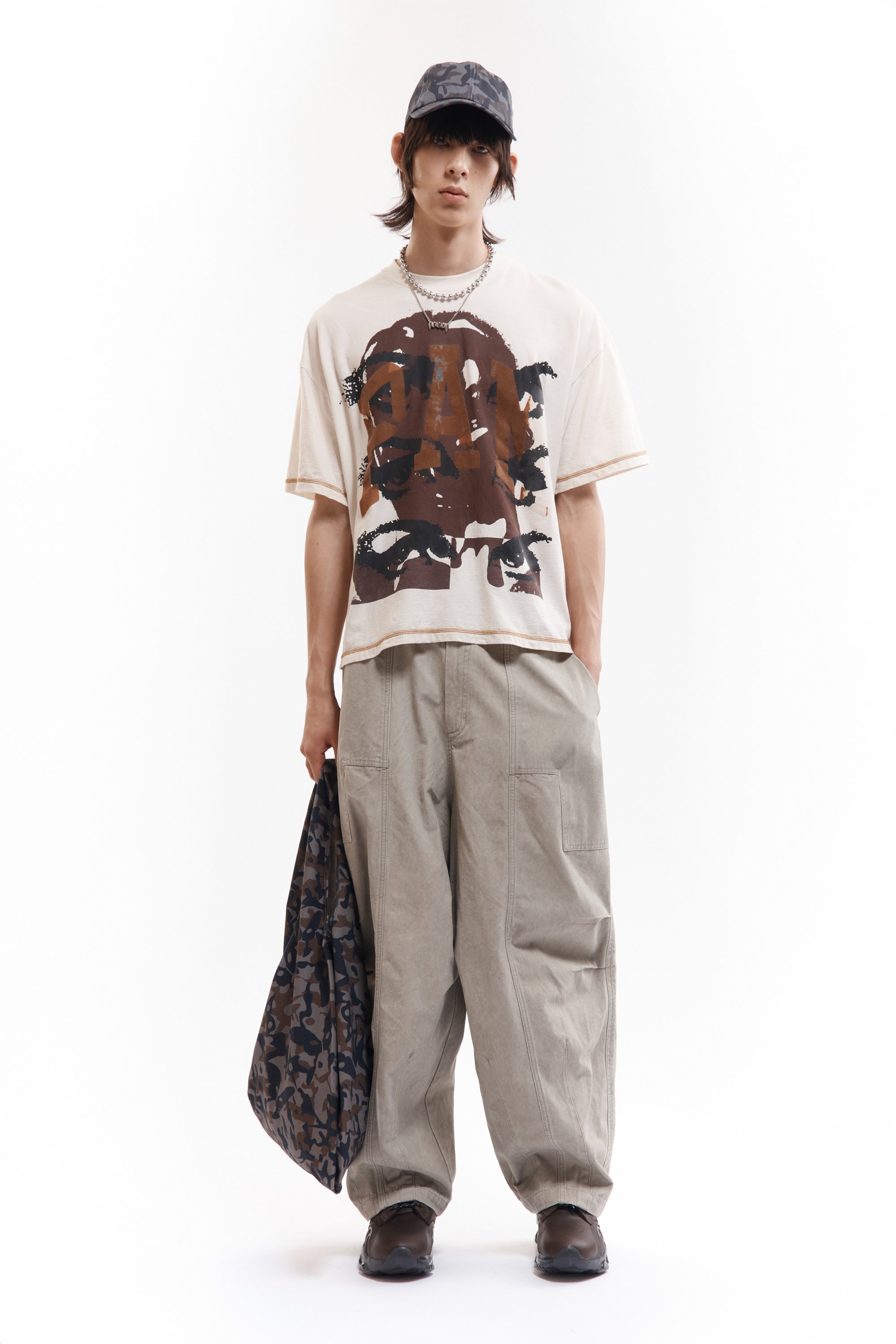 The TWO MIL PONDERING PANT - BEIGE available online with global shipping, and in PAM Stores Melbourne and Sydney.