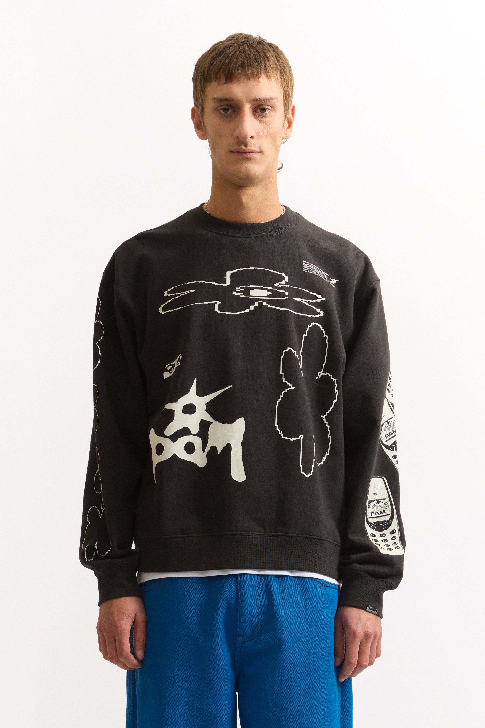 The ICONS CREW NECK SWEAT available online with global shipping, and in PAM Stores Melbourne and Sydney.