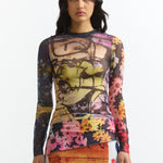 The PHOTO MESH TOP - JOSHUA GORDON available online with global shipping, and in PAM Stores Melbourne and Sydney.