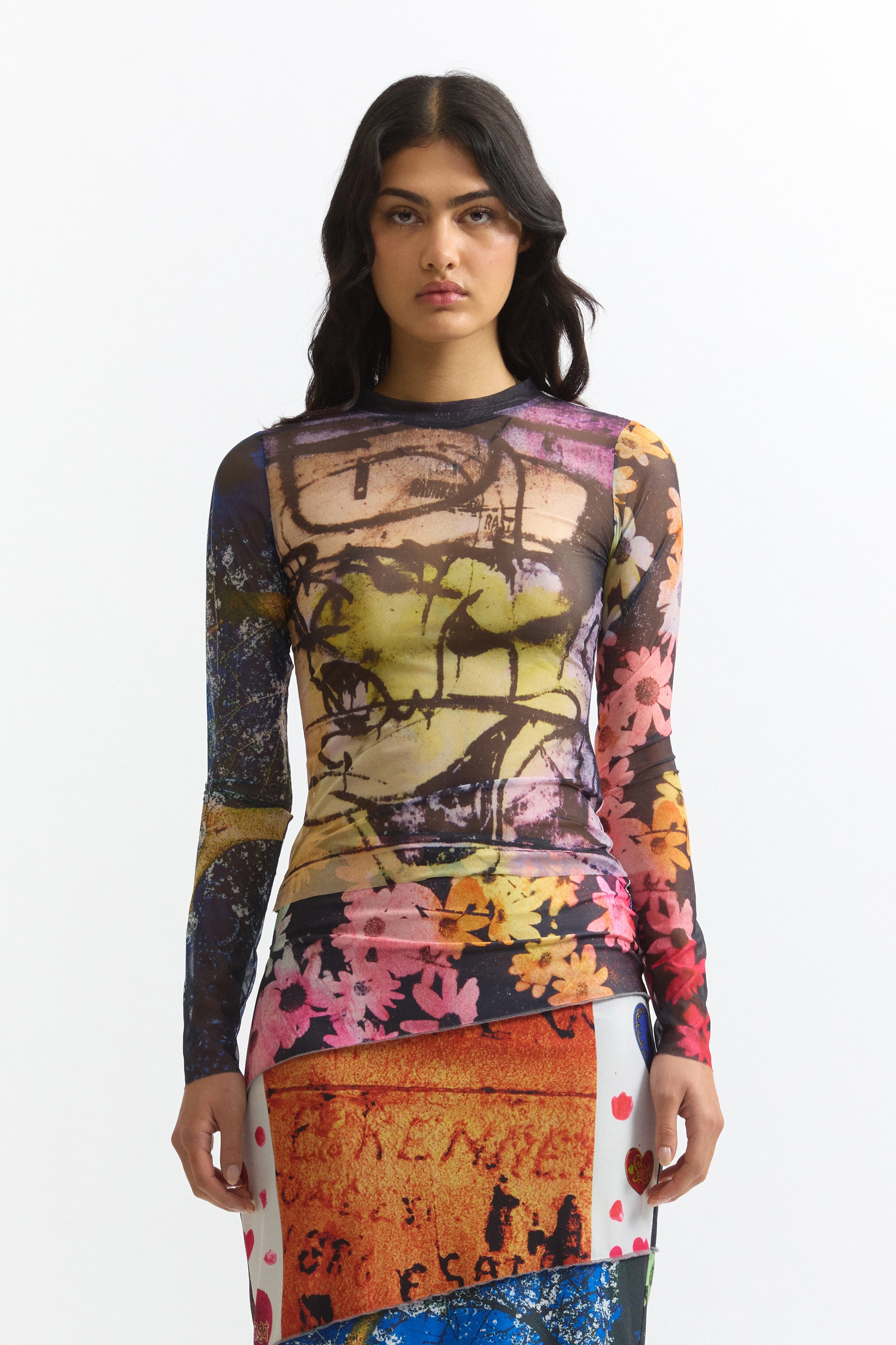 The PHOTO MESH TOP - JOSHUA GORDON available online with global shipping, and in PAM Stores Melbourne and Sydney.