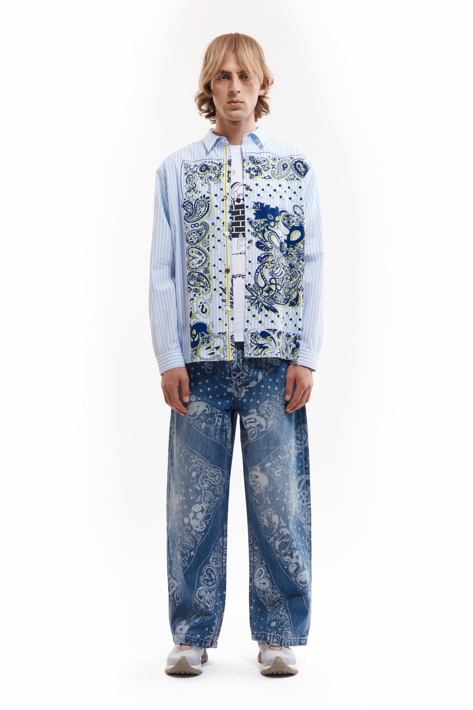 The COCO BANDANA OVER PRINT JEANS available online with global shipping, and in PAM Stores Melbourne and Sydney.