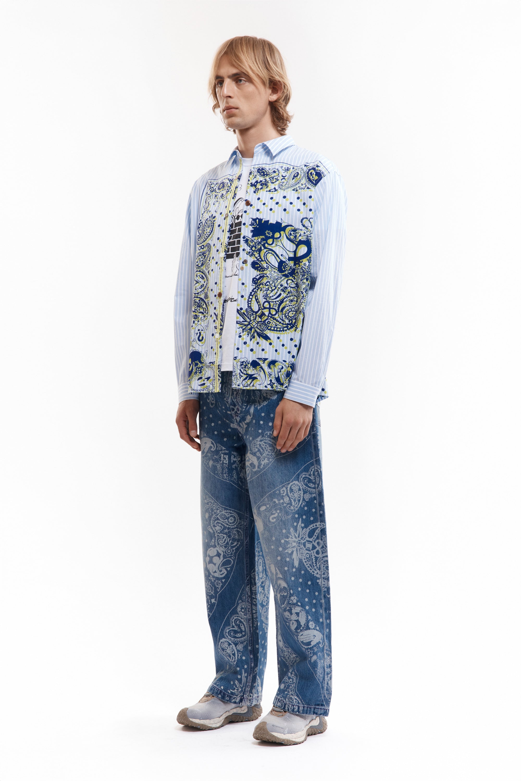 The COCO BANDANA OVER PRINT JEANS available online with global shipping, and in PAM Stores Melbourne and Sydney.