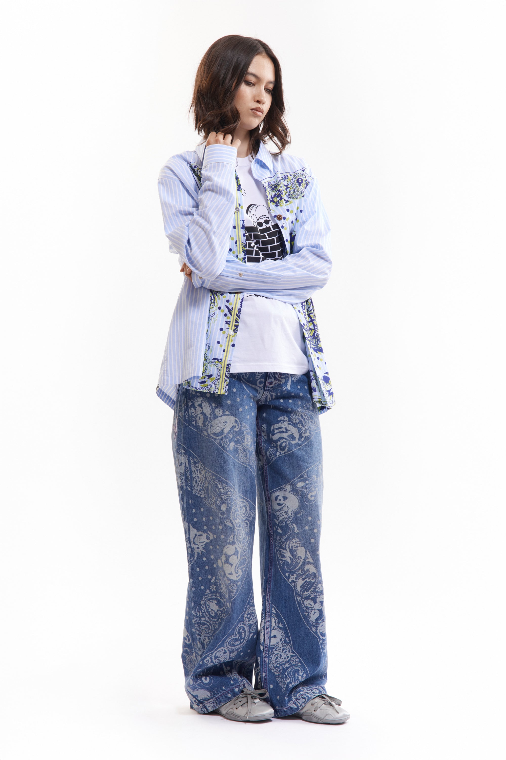 The COCO BANDANA OVER PRINT JEANS available online with global shipping, and in PAM Stores Melbourne and Sydney.