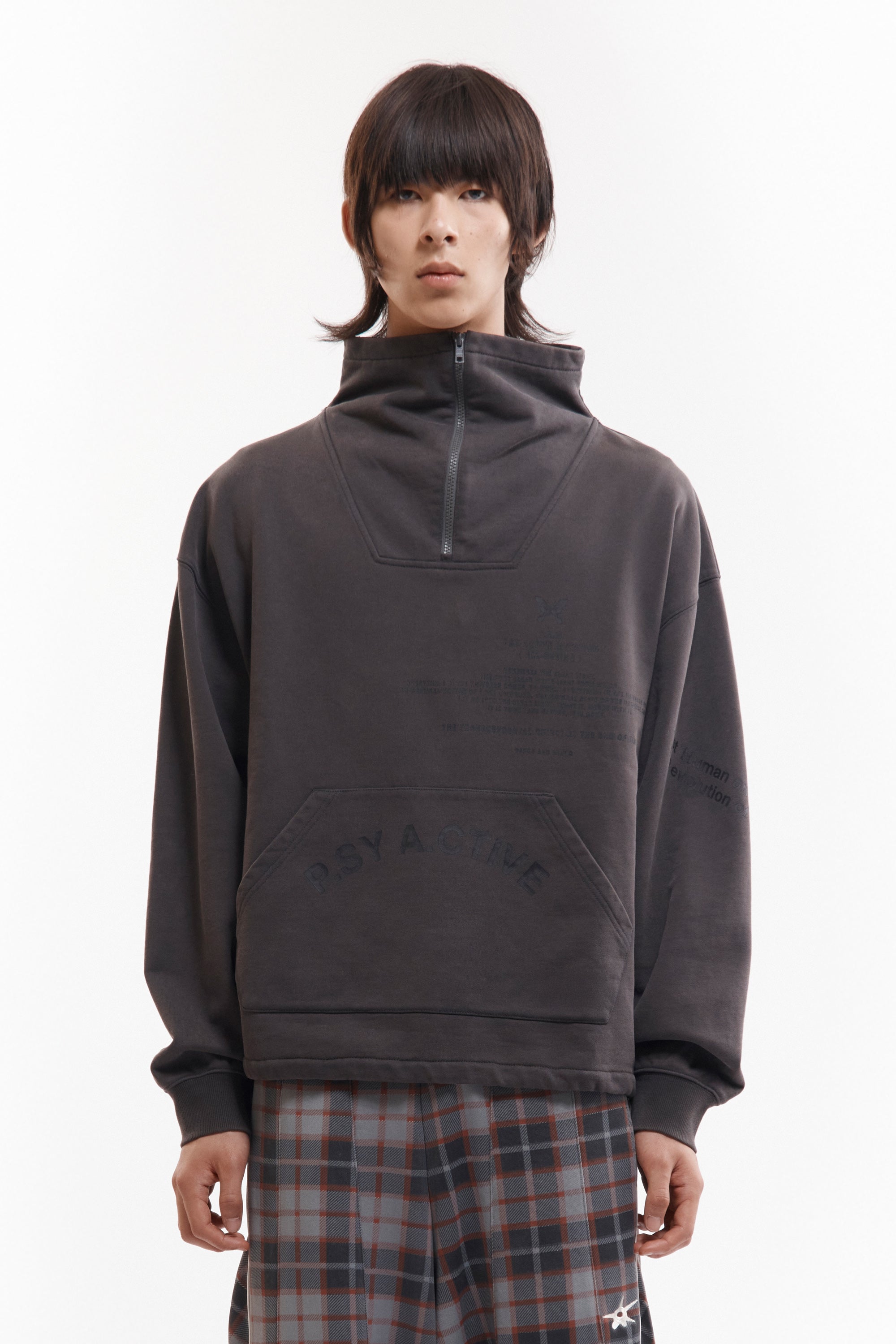 The MUTATION FUNNEL NECK SWEAT available online with global shipping, and in PAM Stores Melbourne and Sydney.