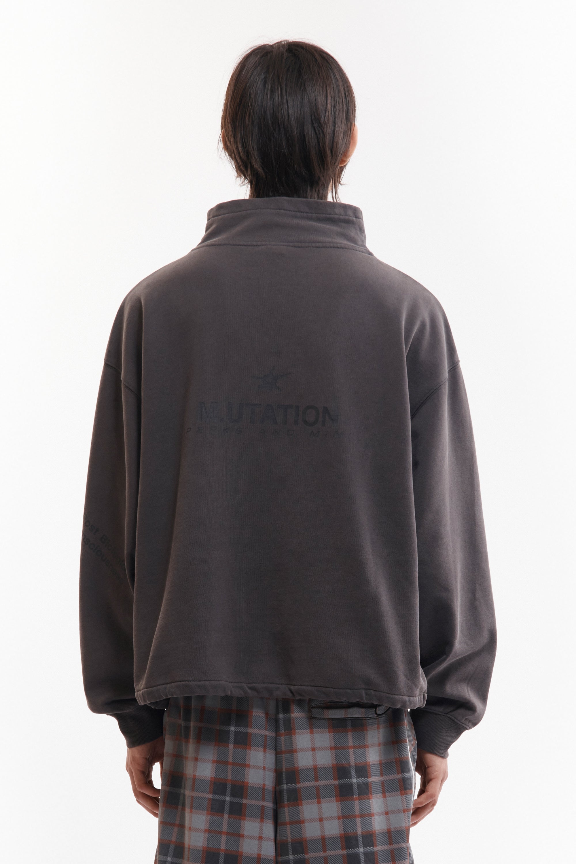 The MUTATION FUNNEL NECK SWEAT available online with global shipping, and in PAM Stores Melbourne and Sydney.