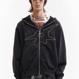 The SHAPE SHIFT HOODED ZIP THRU SWEAT available online with global shipping, and in PAM Stores Melbourne and Sydney.