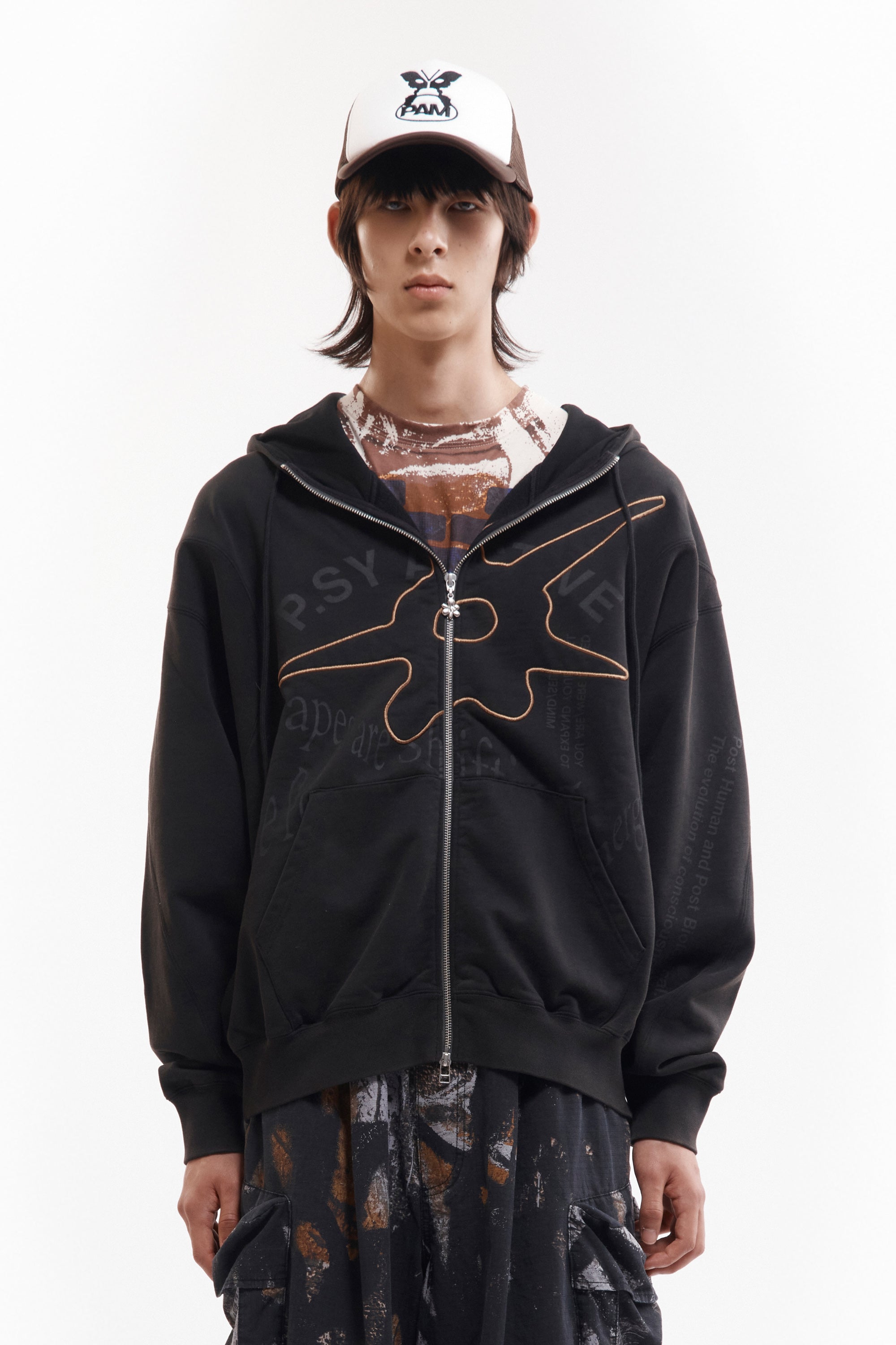 The SHAPE SHIFT HOODED ZIP THRU SWEAT available online with global shipping, and in PAM Stores Melbourne and Sydney.