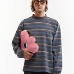 The STRIPED GESTURES MOCK NECK PULLOVER available online with global shipping, and in PAM Stores Melbourne and Sydney.