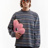 The STRIPED GESTURES MOCK NECK PULLOVER available online with global shipping, and in PAM Stores Melbourne and Sydney.