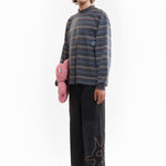 The STRIPED GESTURES MOCK NECK PULLOVER available online with global shipping, and in PAM Stores Melbourne and Sydney.
