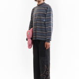 The STRIPED GESTURES MOCK NECK PULLOVER available online with global shipping, and in PAM Stores Melbourne and Sydney.