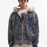 The ABC FUR TRIM HOODED ZIP THRU SWEAT available online with global shipping, and in PAM Stores Melbourne and Sydney.