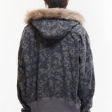 The ABC FUR TRIM HOODED ZIP THRU SWEAT available online with global shipping, and in PAM Stores Melbourne and Sydney.