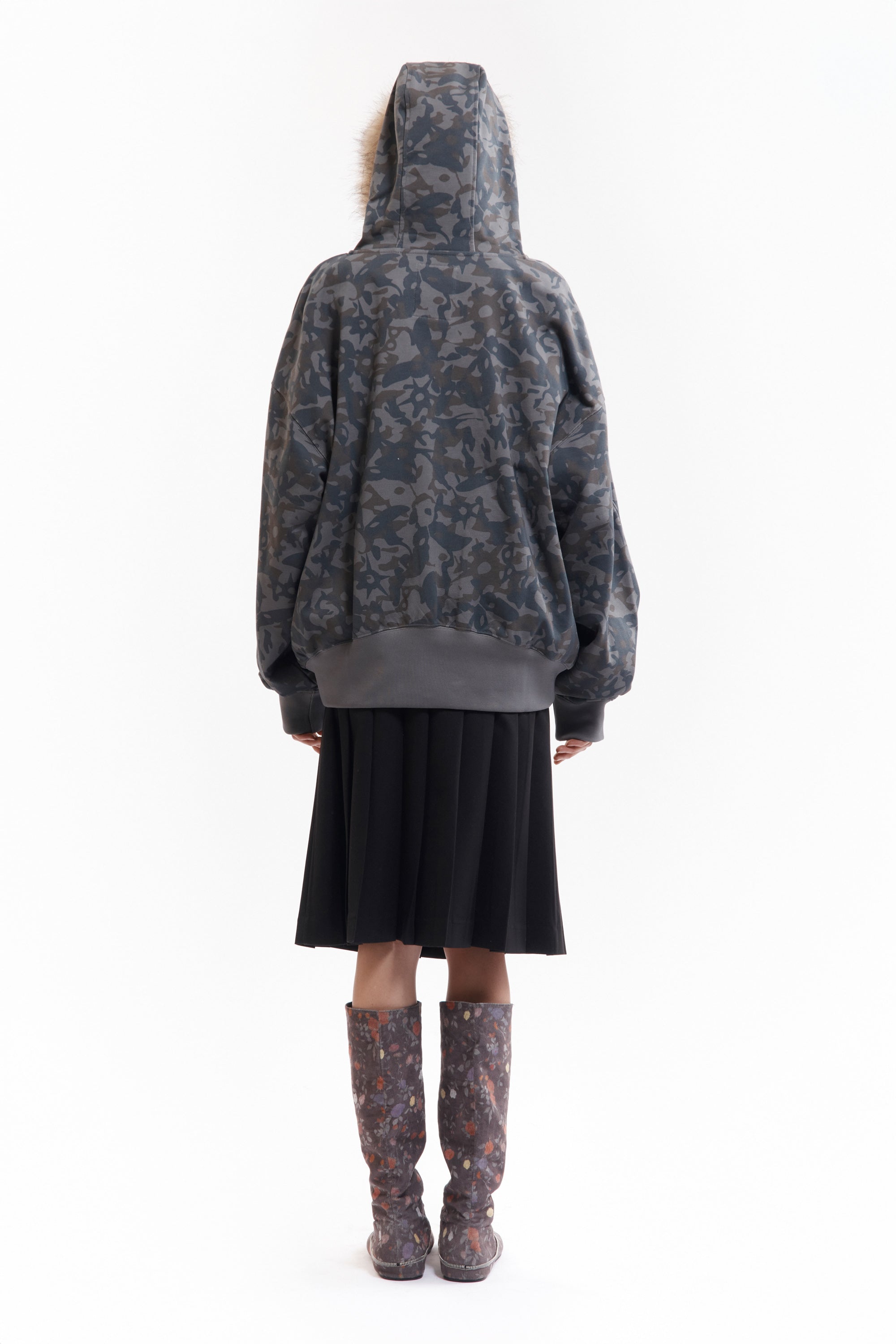 The ABC FUR TRIM HOODED ZIP THRU SWEAT available online with global shipping, and in PAM Stores Melbourne and Sydney.