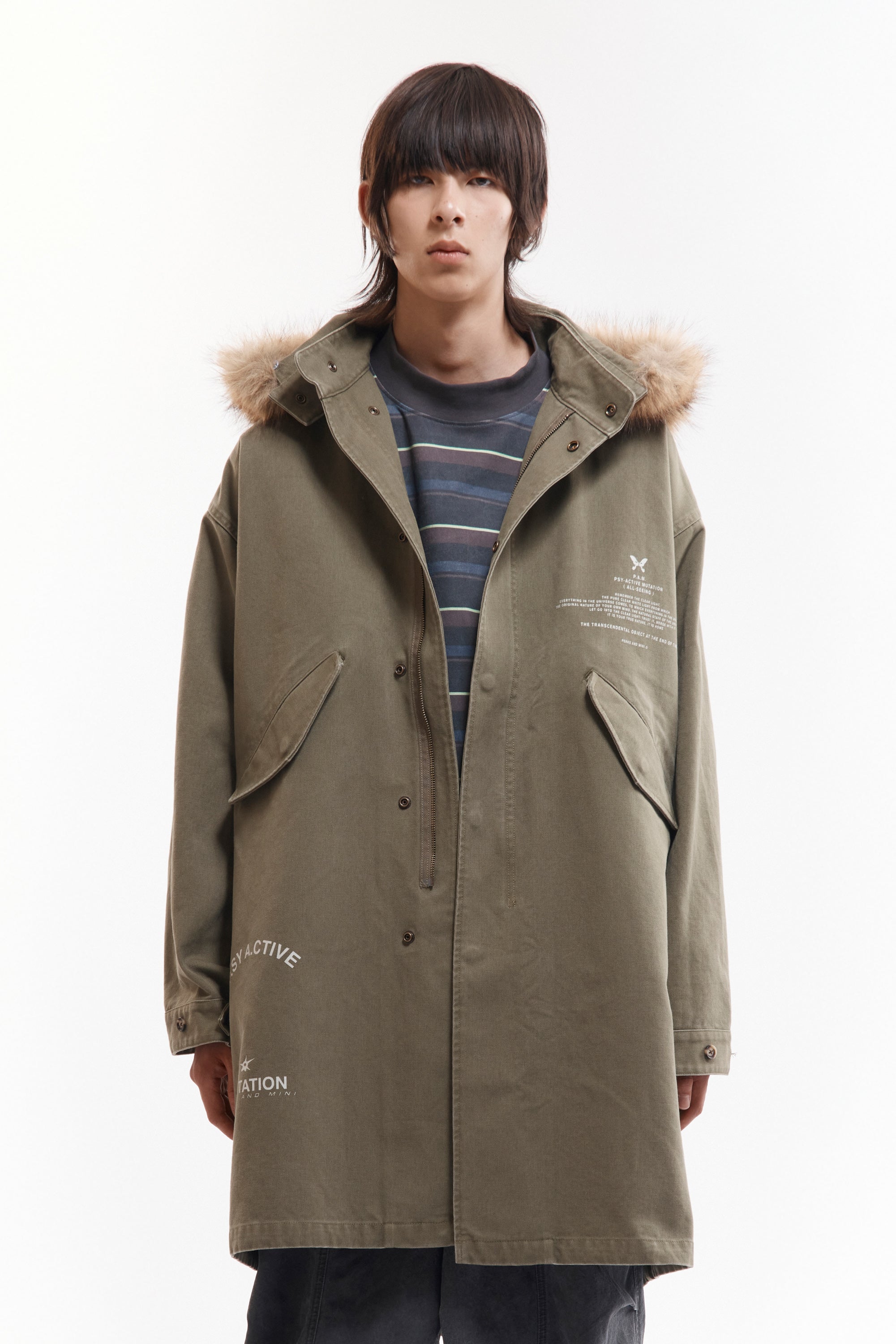 The TRUE NATURE FISHTAIL PARKA available online with global shipping, and in PAM Stores Melbourne and Sydney.