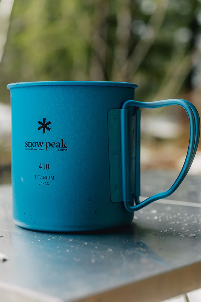 The SNOW PEAK - TITANIUM SINGLE CUP 450 ANODISED available online with global shipping, and in PAM Stores Melbourne and Sydney.