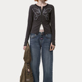 KOSMIC KISS ZIPPED CARDIGAN
