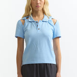 The APPARITION TWISTED POLO TOP available online with global shipping, and in PAM Stores Melbourne and Sydney.