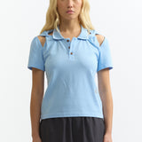 The APPARITION TWISTED POLO TOP available online with global shipping, and in PAM Stores Melbourne and Sydney.