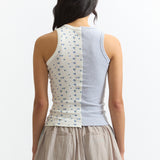 The SMOKE AND MIRRORS SPLIT RACER TANK available online with global shipping, and in PAM Stores Melbourne and Sydney.