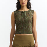 The KALLIMA PLEATED TANK TOP available online with global shipping, and in PAM Stores Melbourne and Sydney.