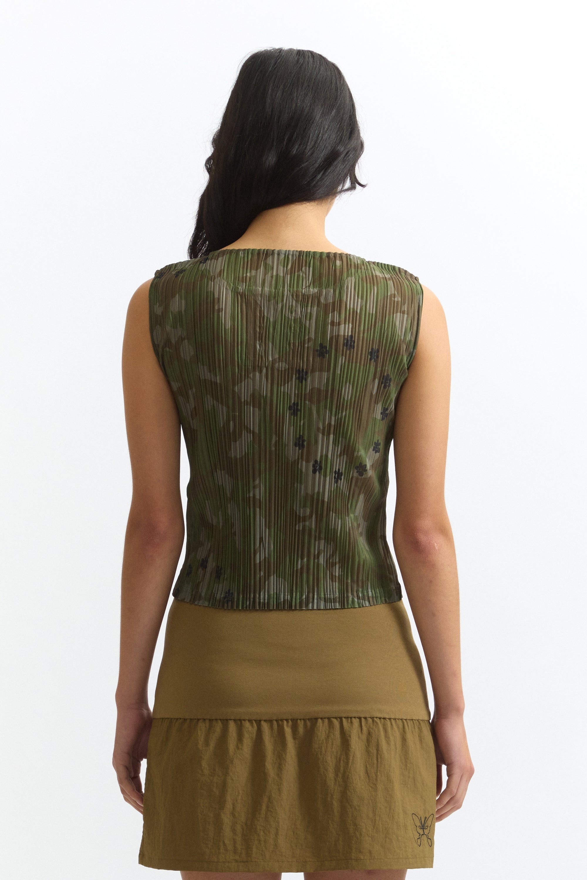 The KALLIMA PLEATED TANK TOP available online with global shipping, and in PAM Stores Melbourne and Sydney.