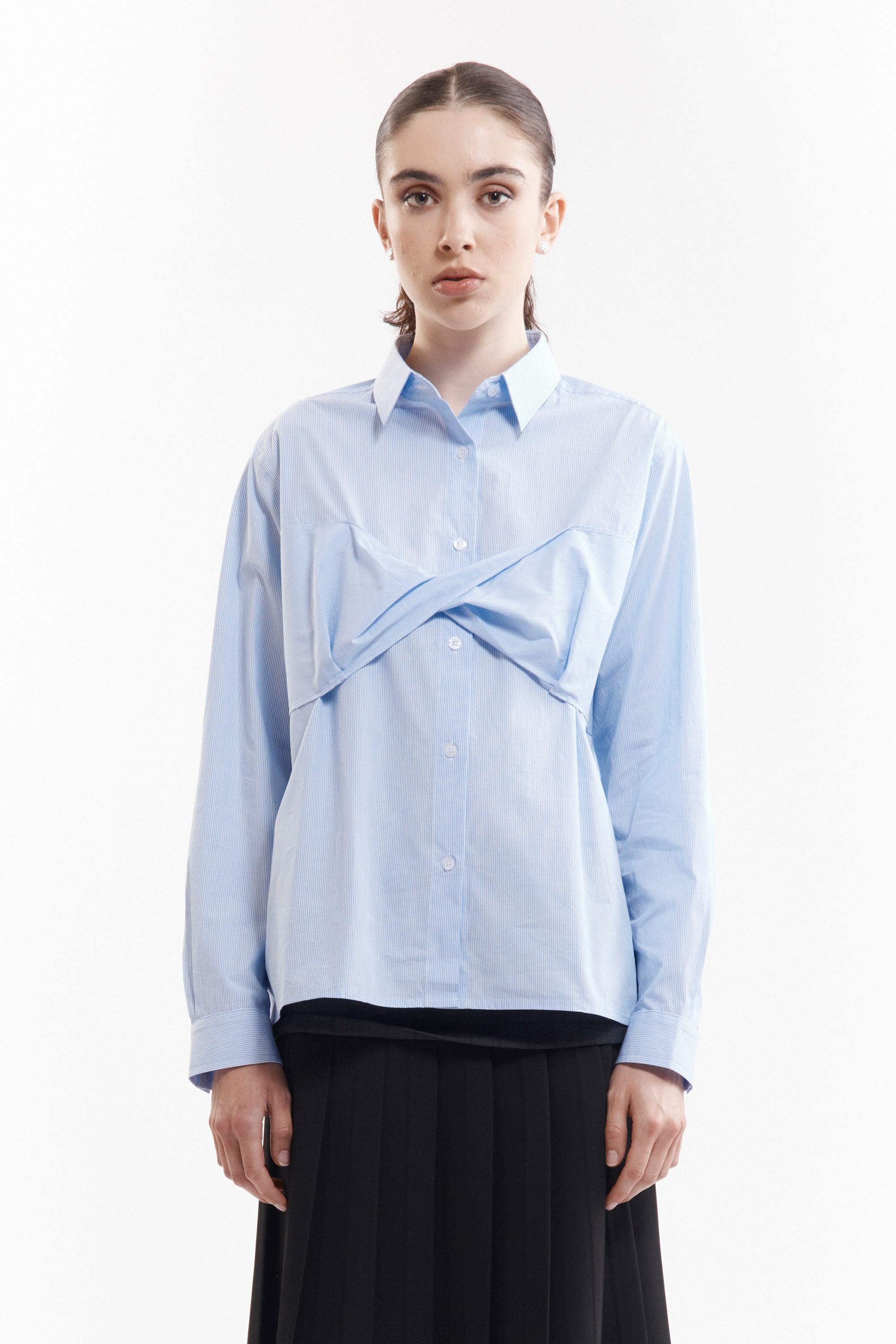 The WAVE FIELD STRIPED SHIRT available online with global shipping, and in PAM Stores Melbourne and Sydney.