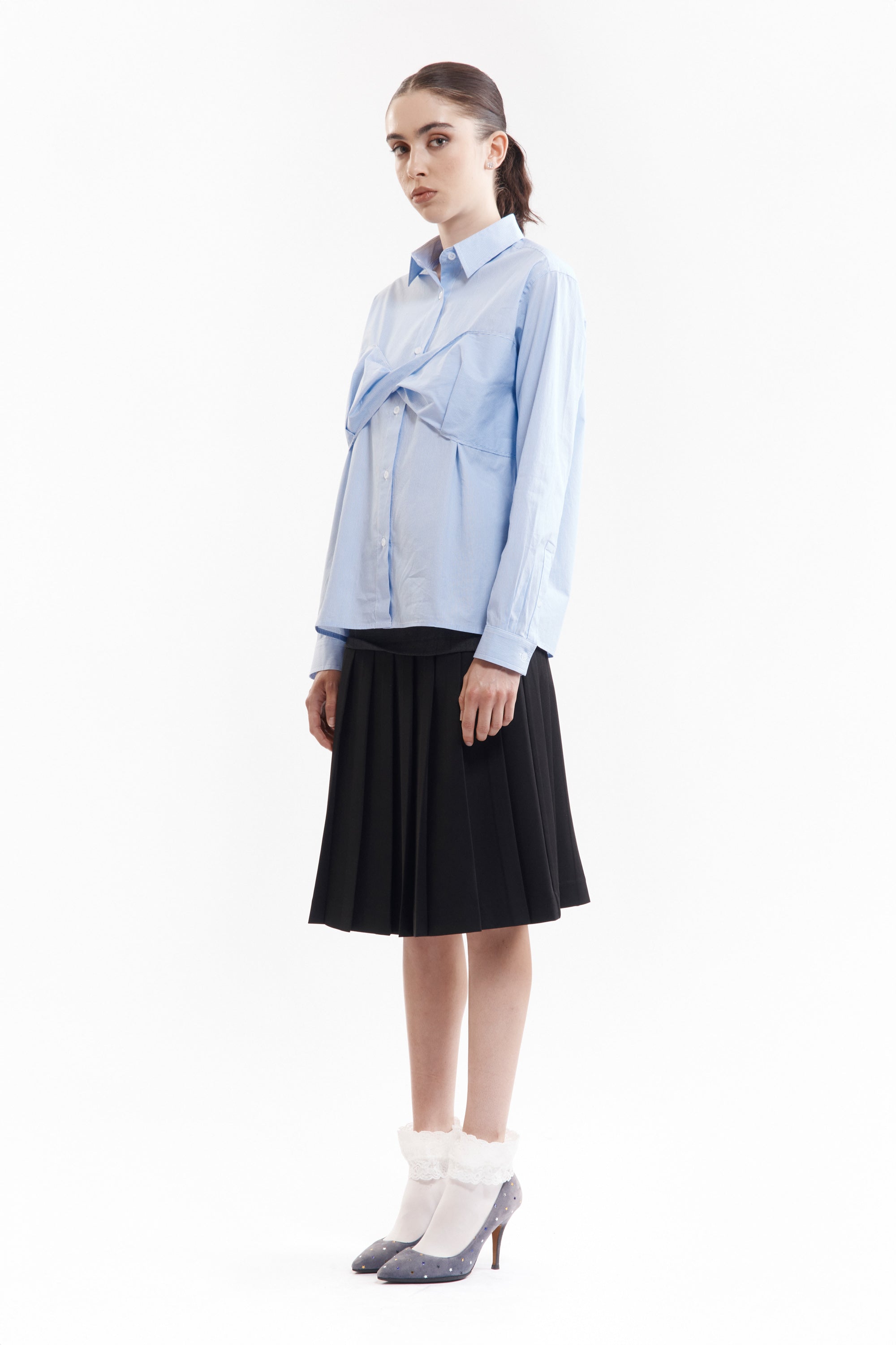 The WAVE FIELD STRIPED SHIRT available online with global shipping, and in PAM Stores Melbourne and Sydney.
