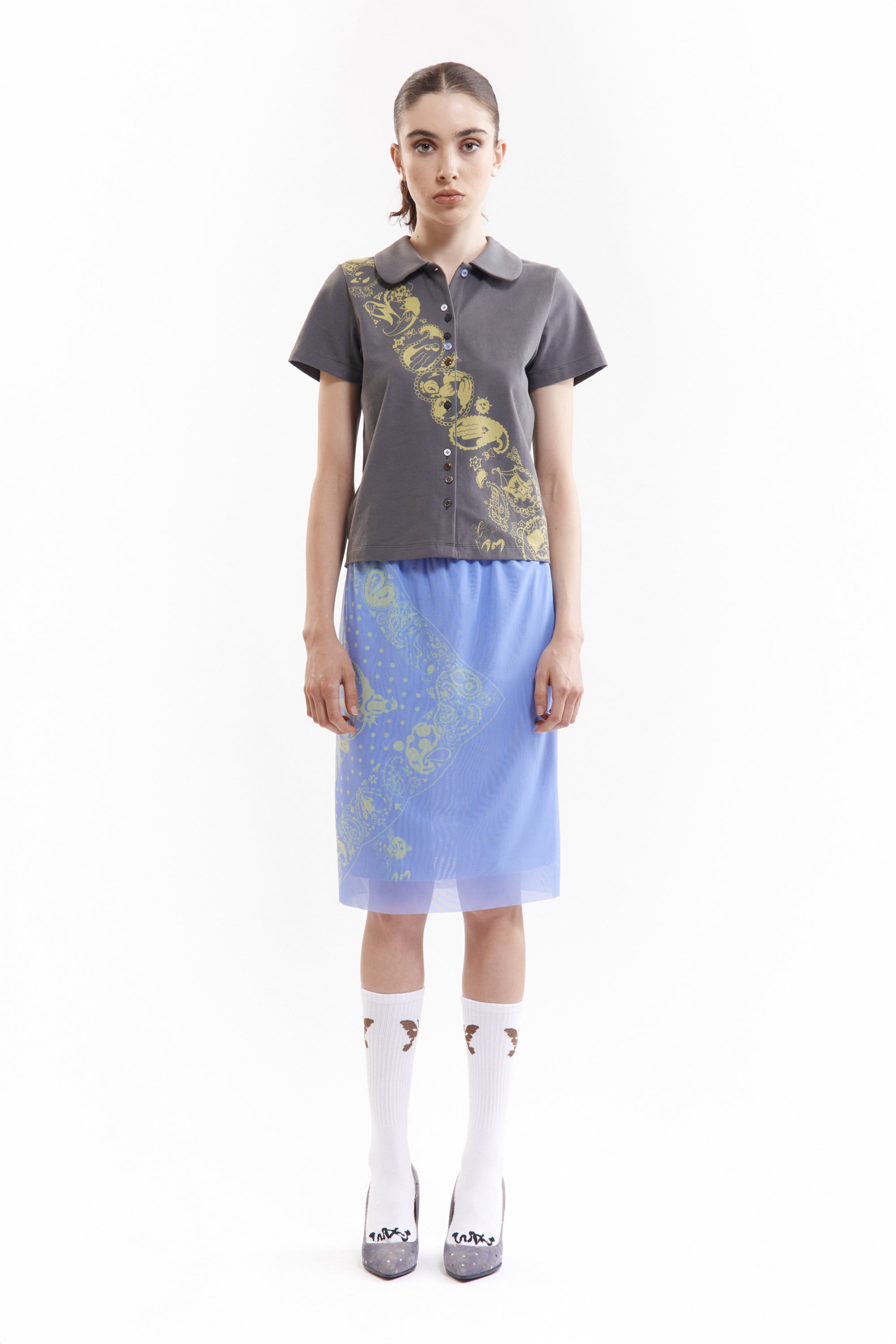 The COCO BANDANA MESH SKIRT - LB available online with global shipping, and in PAM Stores Melbourne and Sydney.