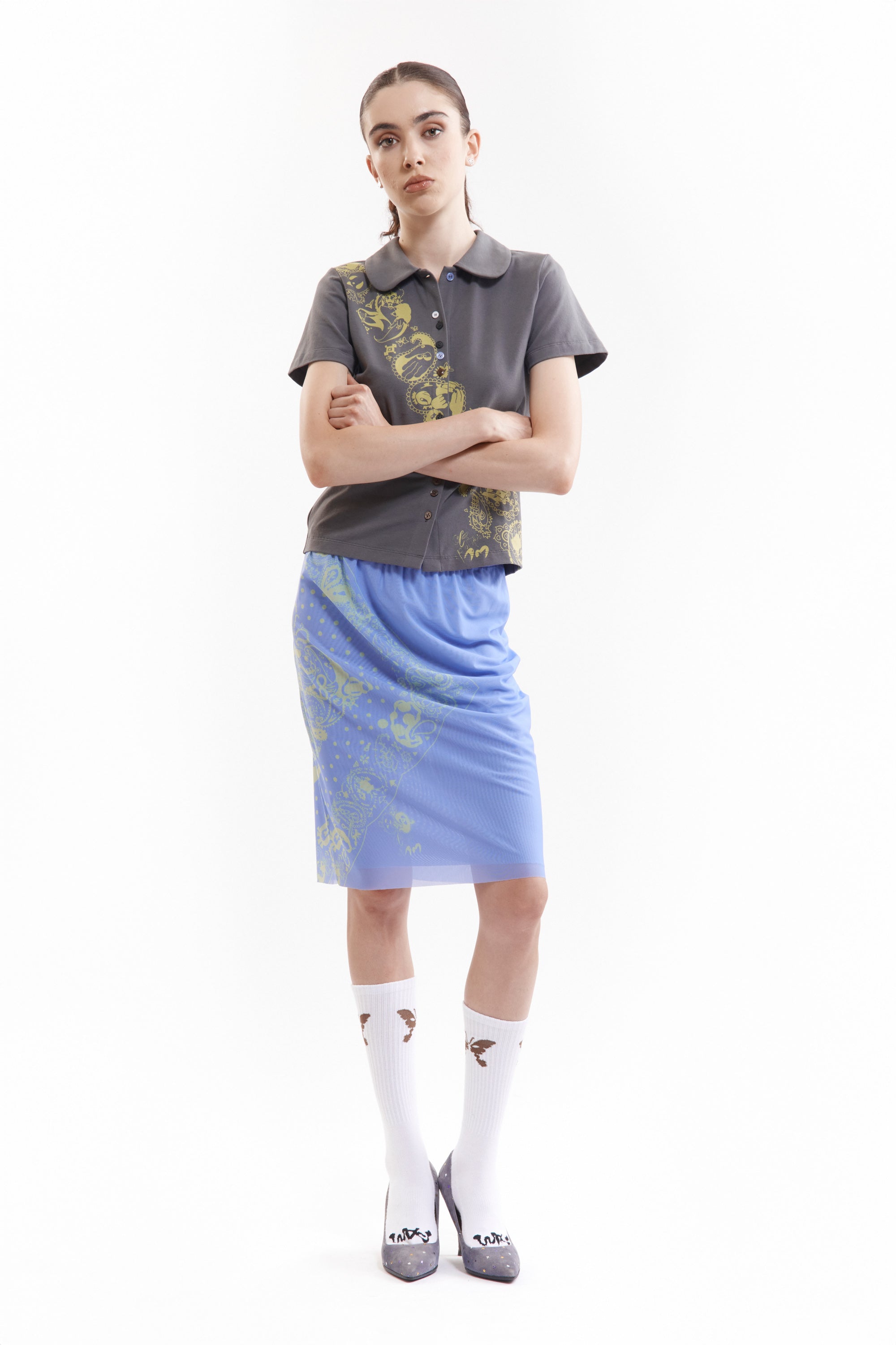 The COCO BANDANA MESH SKIRT - LB available online with global shipping, and in PAM Stores Melbourne and Sydney.