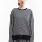 The AMASS STRIPED RUFFLE LS TOP available online with global shipping, and in PAM Stores Melbourne and Sydney.