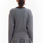 The AMASS STRIPED RUFFLE LS TOP available online with global shipping, and in PAM Stores Melbourne and Sydney.