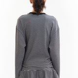 The AMASS STRIPED RUFFLE LS TOP available online with global shipping, and in PAM Stores Melbourne and Sydney.