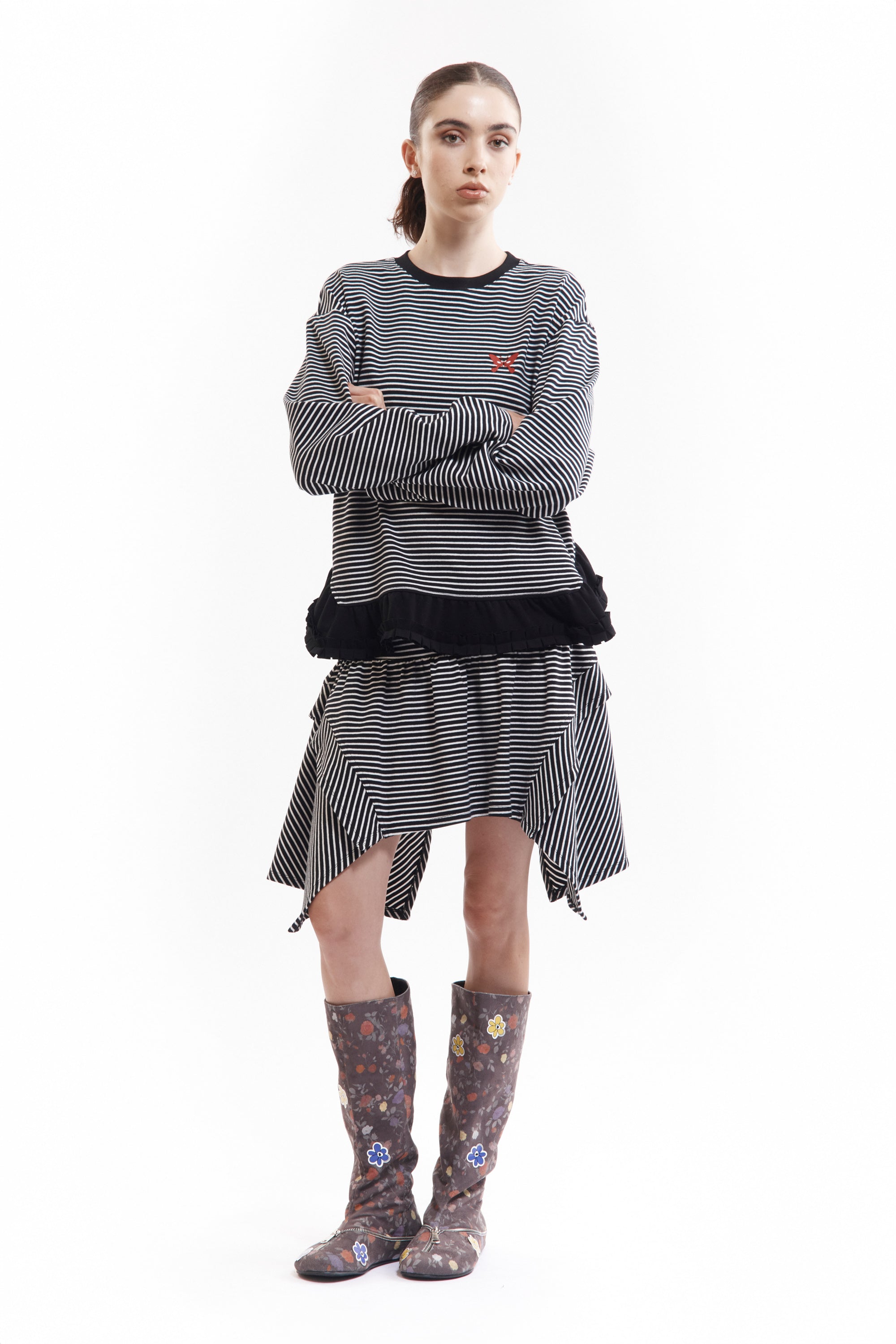 The GINKGO DROP WAIST MINI SKIRT available online with global shipping, and in PAM Stores Melbourne and Sydney.