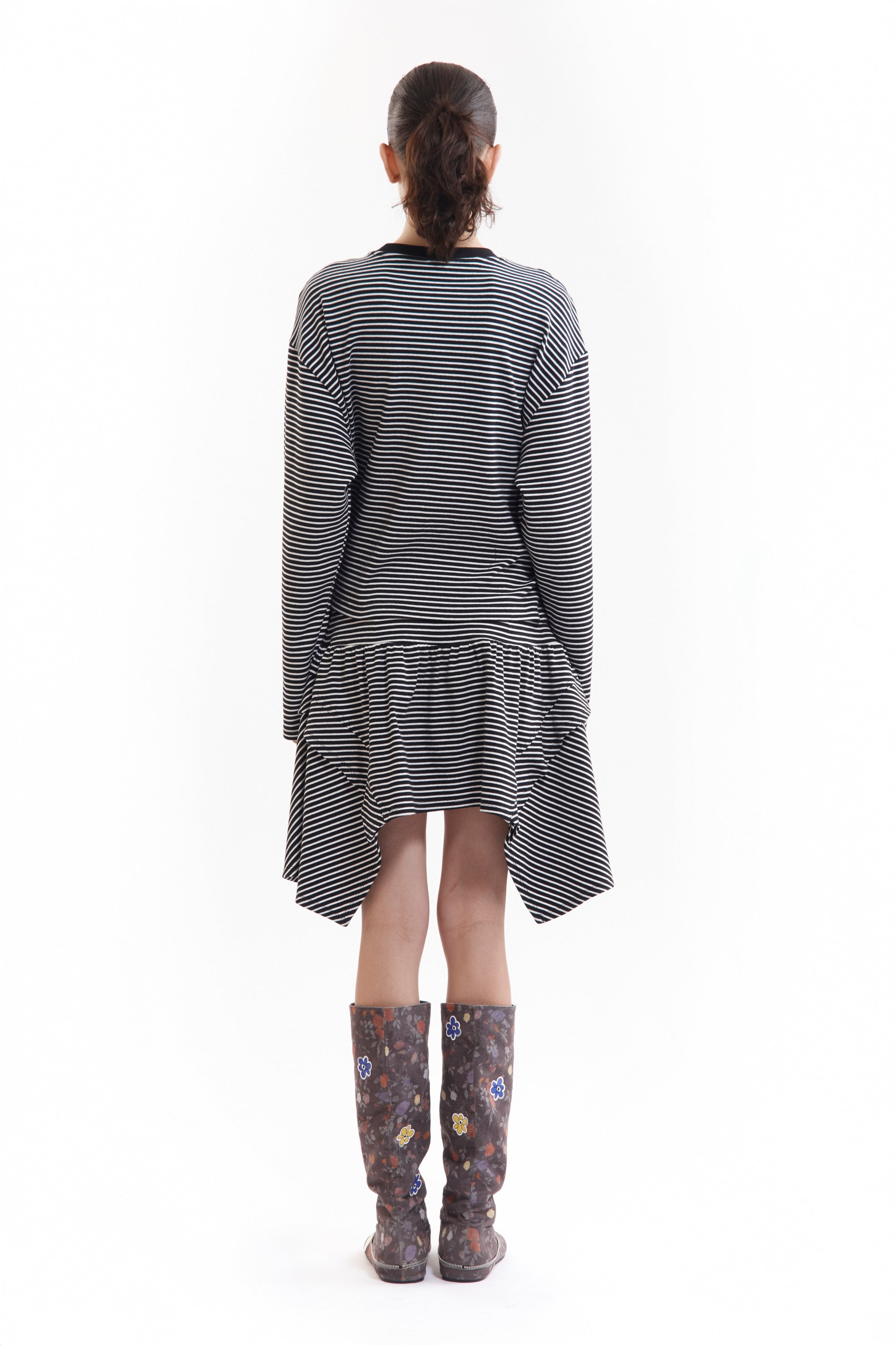 The AMASS STRIPED RUFFLE LS TOP available online with global shipping, and in PAM Stores Melbourne and Sydney.